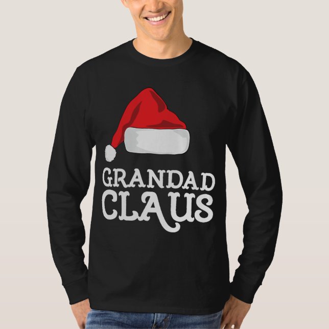 Grandad Claus jul-matchningsgruppen för Hat-familj T Shirt (Framsida)
