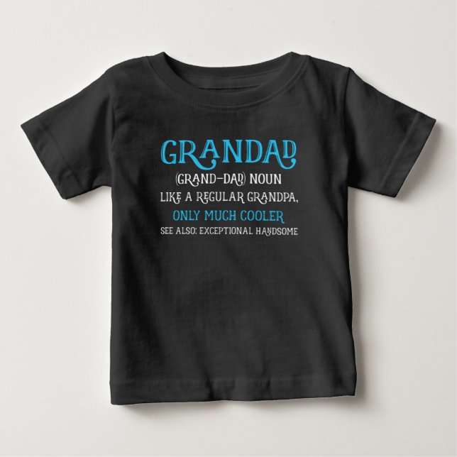 Grandad Definition Shirt - Funny Fars dag Gift T (Framsida)