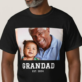 Grandad Established Bold Photo T Shirt