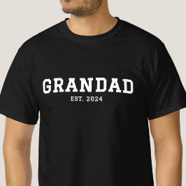 Grandad Established New Grandad Gift T Shirt