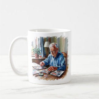Grandad Frimärke Collating Philatelist Gift Kaffemugg