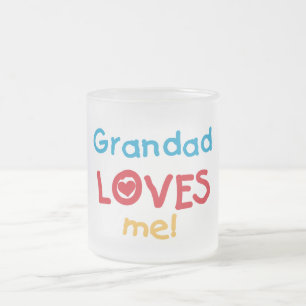 Grandad Kärlek Me T-shirts och gåvor Frostad Glasmugg
