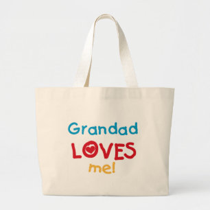 Grandad Kärlek Me T-shirts och gåvor Jumbo Tygkasse