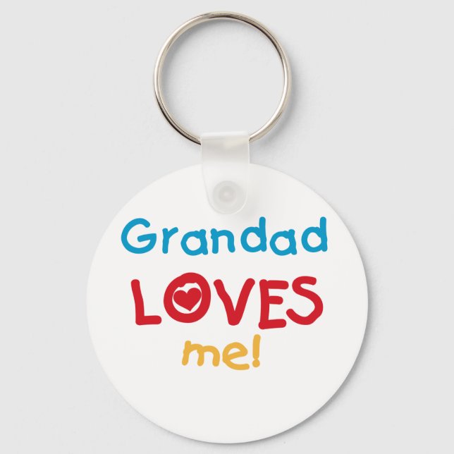 Grandad Kärlek Me T-shirts och gåvor Nyckelring (Framsida)