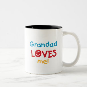 Grandad Kärlek Me T-shirts och gåvor Två-Tonad Mugg