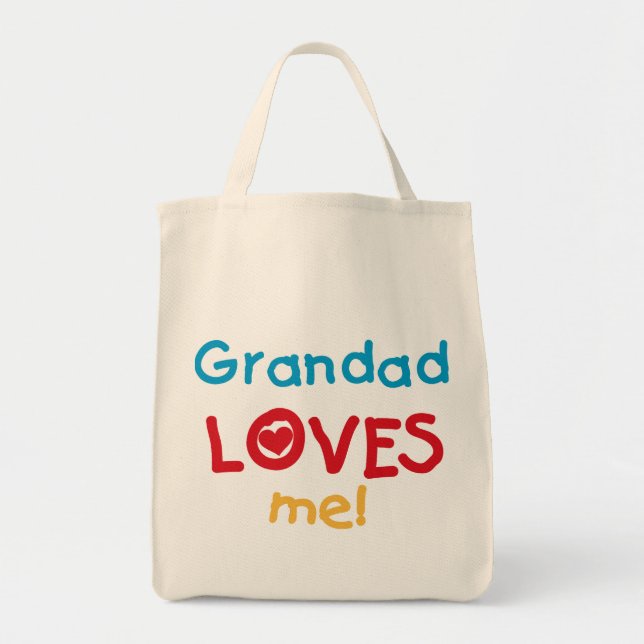 Grandad Kärlek Me T-shirts och gåvor Tygkasse (Framsidan)