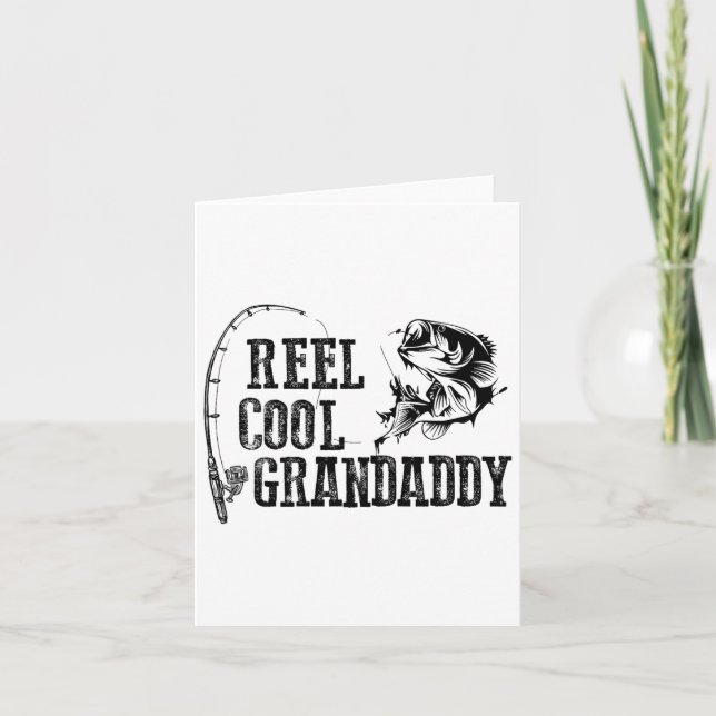 Grandaddy Fishing Reel Coola Grandaddy Funny Gift Kort (Framsida)