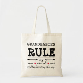 "GrandBaby Rule" Budgetskylt Tygkasse