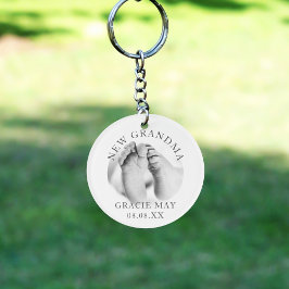 Grandchild Baby Photo New Grandma Acrylic Keychain