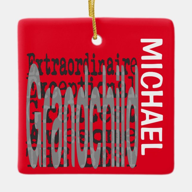 Grandchild Extraordinaire-ANPASSNINGSBAR Julgransprydnad Keramik (Framsida)