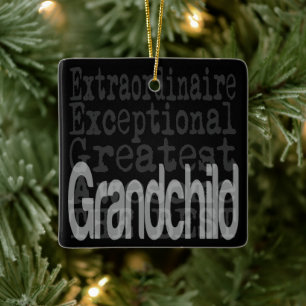 Grandchild Extraordinaire Julgransprydnad Keramik