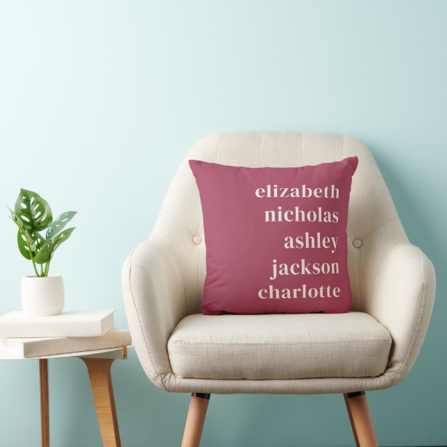 Grandchild Namn Mörk Ro Modern Trendig Gift Kudde (Stol)