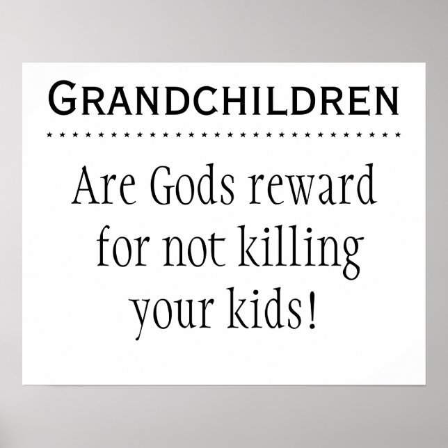Grandchildren are Rewards Poster (Framsidan)