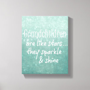 Grandchildren Stars Quote Canvastryck