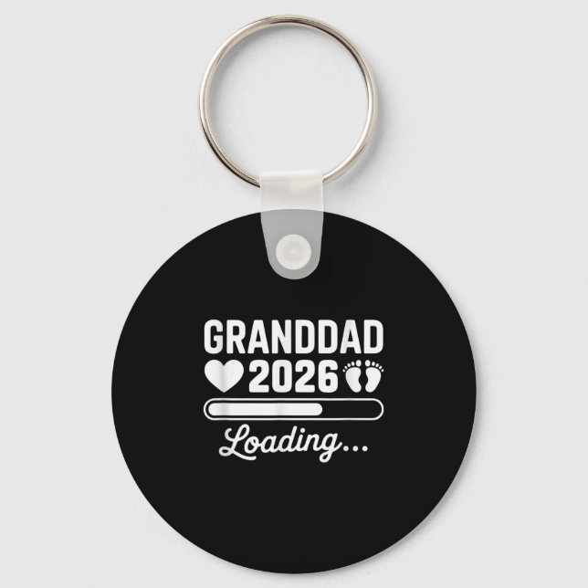 Granddad 2026 Loading New Baby Pregnancy Reveal  Nyckelring (Framsida)