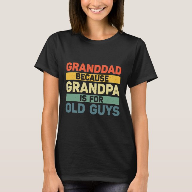 Granddad Art for Grandpa from Barnbarn Far Da T Shirt (Framsida)