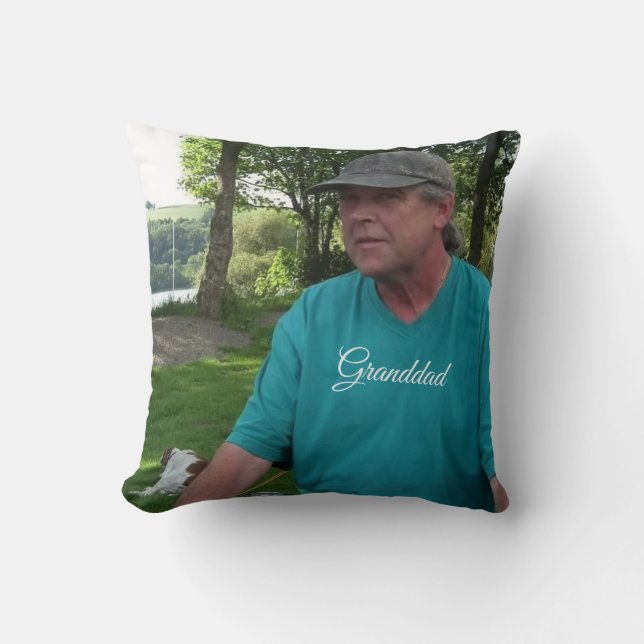 Granddad Editable bild & text Kudde (Framsida)