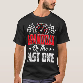 Granddad Of The Fast One Birthday 1St Race Car T Shirt