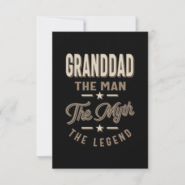 Granddad The Man The Myth OSA Kort (Framsida)