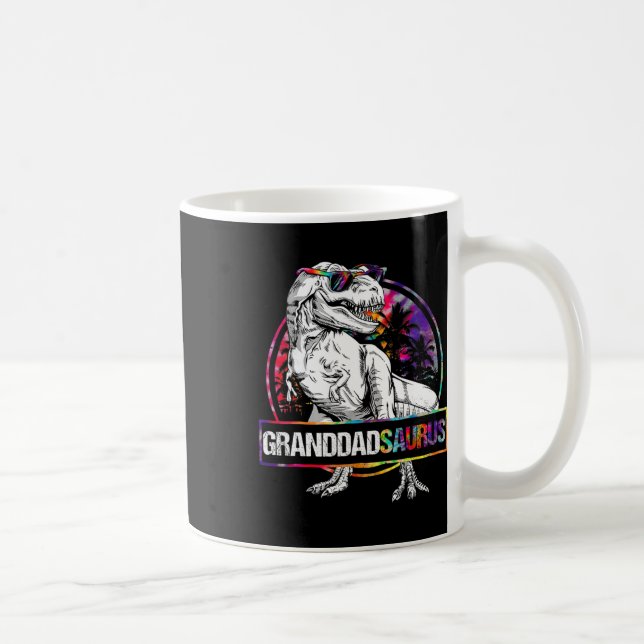 Granddadsaurus Dinosaur Farfar Saurus Matchande T Kaffemugg (Höger)