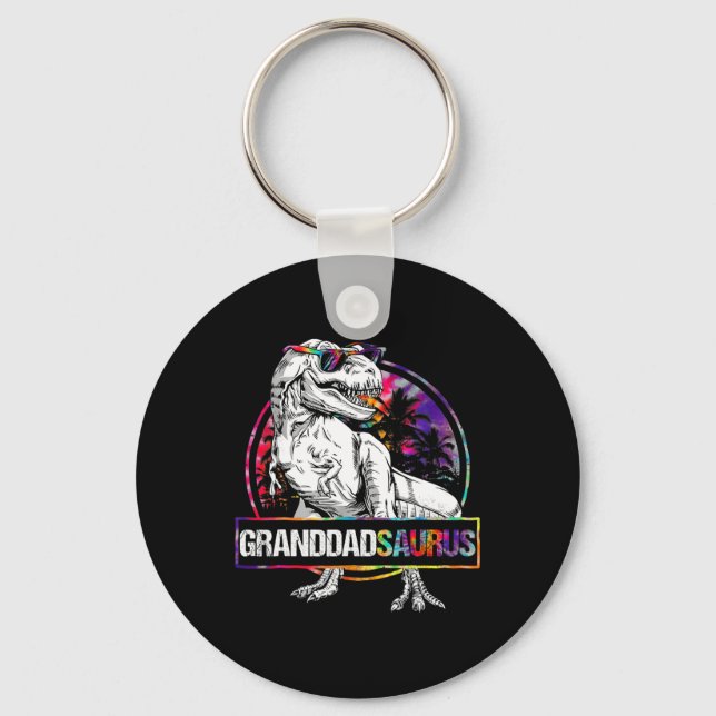Granddadsaurus Dinosaur Farfar Saurus Matchande T Nyckelring (Framsida)