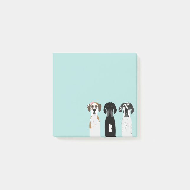 Granddanois hund post-it block (Framsida)