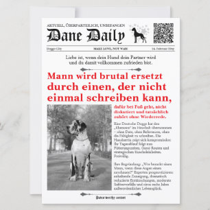 Granddanskt bästa vän Alla hjärtans dag tidningsko Julkort