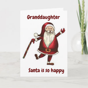 **GRANDDAUGHTER** DANCING SANTA JUST FÖR DIG KORT