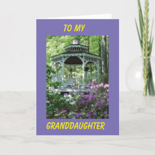 "GRANDDAUGHTER" EN DAG TILL FJÄRRBIRTHDAY KORT
