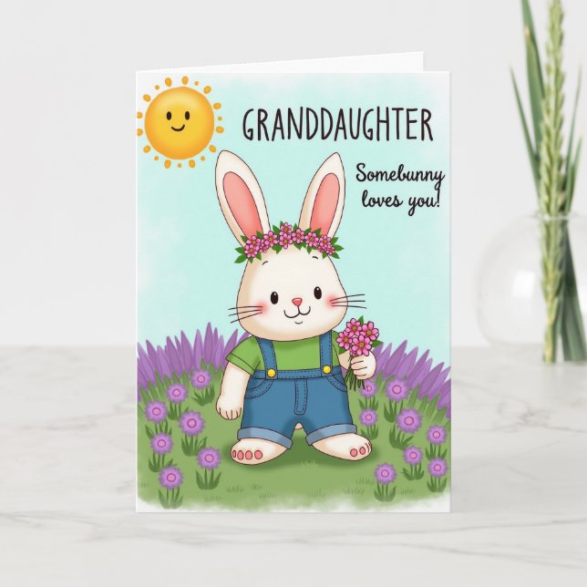 Granddaughter Loves You Card Kort (Framsida)