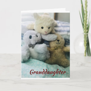 "GRANDDAUGHTER" LYCKLIG 1:a BIRTHDAY-KORT Kort