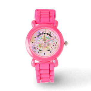GRANDDAUGHTERS UNICORN-gåvor Rosa Guld Girly Armbandsur