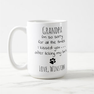 Granddog Personlig Pet Photo Rolig hund Grandpa Kaffemugg