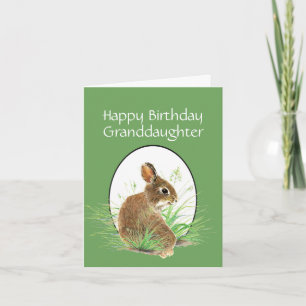 Granddotter Birthday Bunny Kärlek Grandma Grandpa Kort