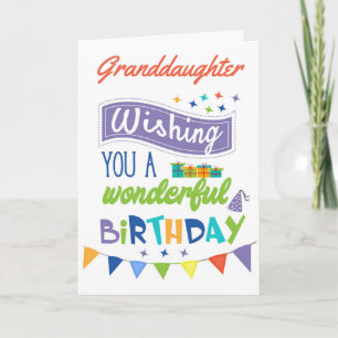 Granddotter Birthday Kort