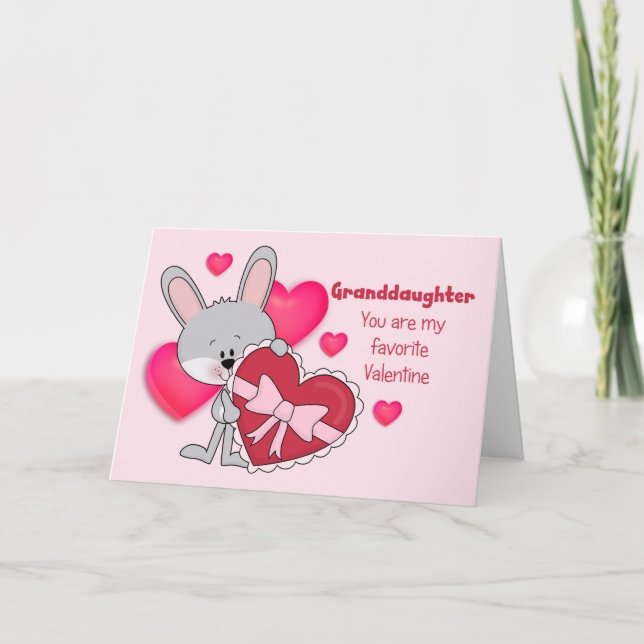 Granddotter Bunny Favorite Valentine Helgkort (Framsida)