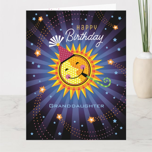 Granddotter Cute Birthday Card Tack Kort (Framsida)