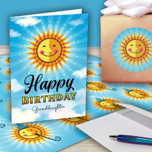 Granddotter Cute Birthday Kort