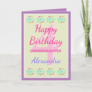 Granddotter Cute Keepsaké Birthday Card Kort