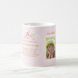 Granddotter DIKT PHOTO Rosa Flowers Birthday Kaffemugg