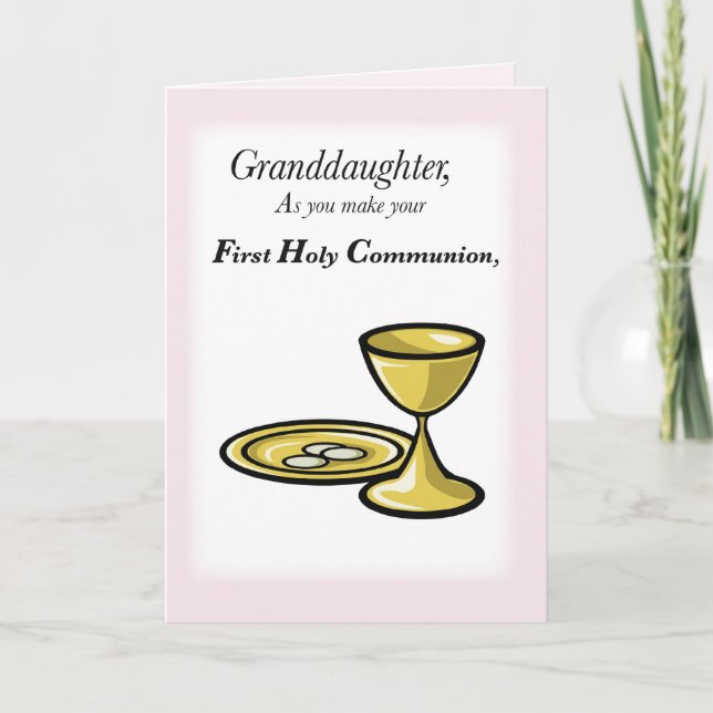 Granddotter First Communion Kort (Framsida)