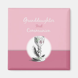 Granddotter First Communion Rosa, Chalice Magnet