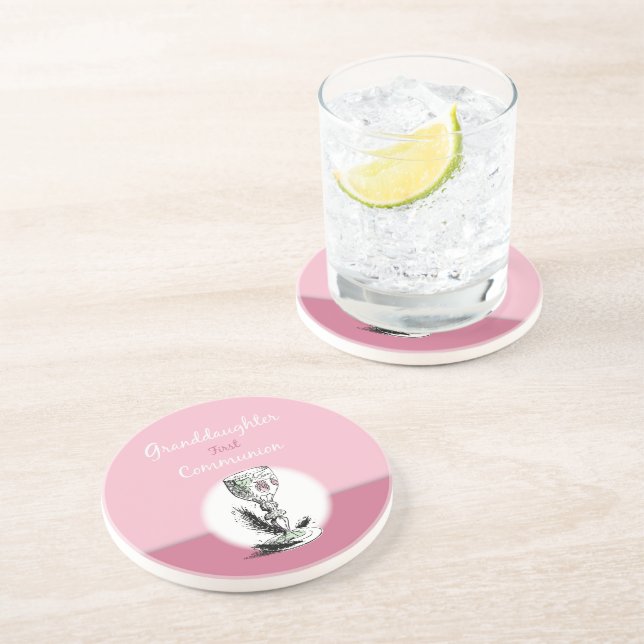 Granddotter First Communion Rosa, Chalice Underlägg (Sidan)