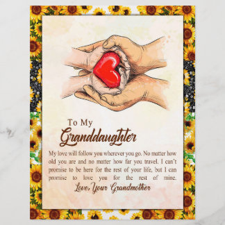 Granddotter Gift | Kärlek Grandmor Family Group Brevhuvud