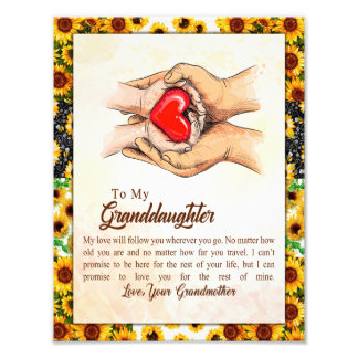 Granddotter Gift | Kärlek Grandmor Family Group Fototryck