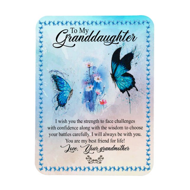 Granddotter Gift | Kärlek Grandmor Family Group Magnet (Vertikal)