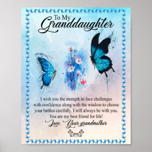 Granddotter Gift   Kärlek Grandmor Family Group Poster