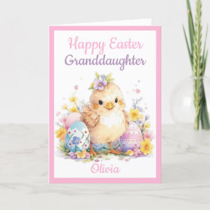 Granddotter Glad påsk Chick Egg Cute Helgkort