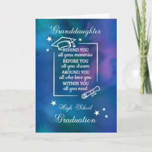 Granddotter High School Studenten Watercolor Kort