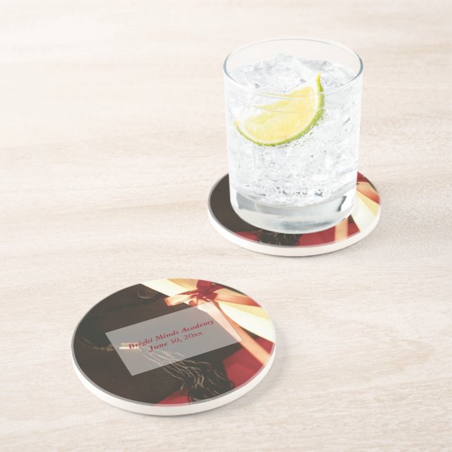 Granddotter Studenten Önskemål, Round Gift Underlägg Sandsten (Sidan)